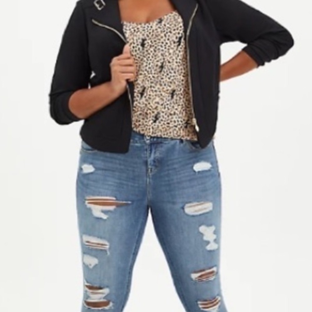 Studio Ponte Zip-Front Jacket torrid size 1 - Picture 2 of 5